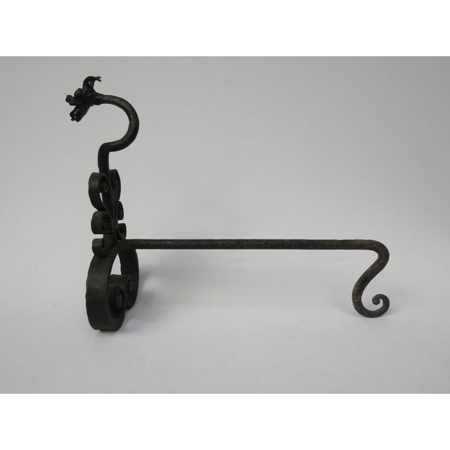 French Wrought Iron Andirons, 1900, Set of 2 For Sale - Image 9 of 16