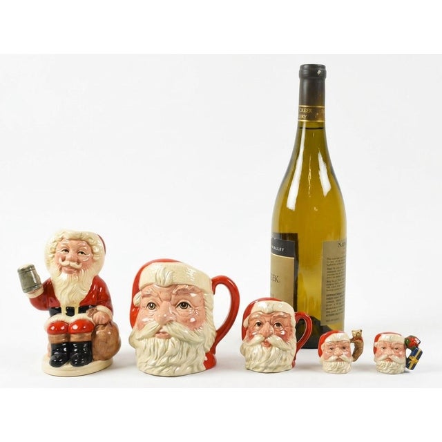 Late 20th Century Vintage Royal Doulton Santa Claus & Father Christmas Jug Collection - Set of 5 For Sale - Image 5 of 5