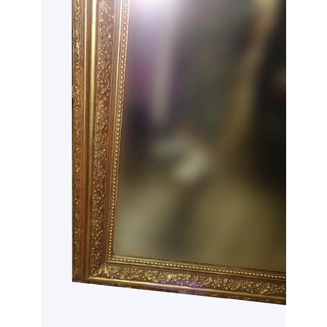 Antique French Louis XV Gold & Brown Wall Mantle Beveled Glass Mirror For Sale In Los Angeles - Image 6 of 12