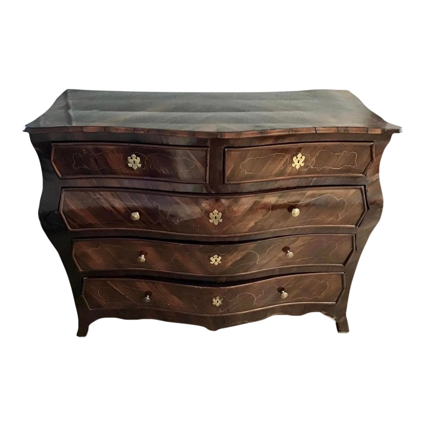 Large 18th Century Rosewood Rococo Commode | Chairish