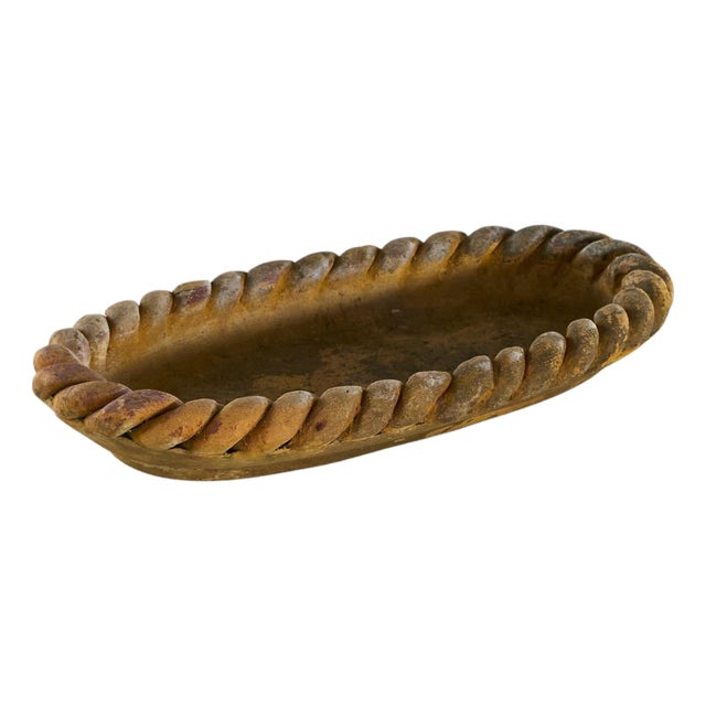 Large Braided Pottery Centerpiece Bowl, 1950s For Sale