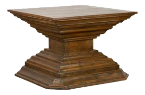 Indonesian Vintage Pagan Dynasty Style Pyramid-Shaped Console Pedestal Table