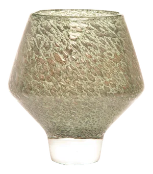 Finnish Mottled Green Art Glass Vase