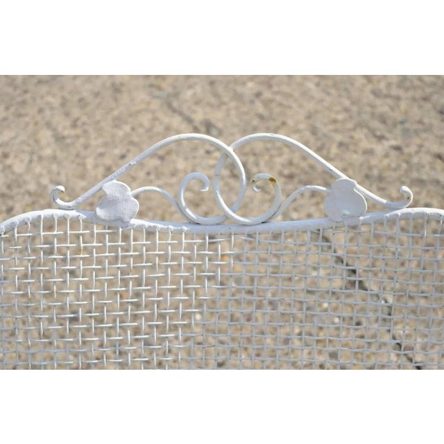 Russell Woodard Mid 20th Century Russell Woodard Style Iron Patio Dining Arm Chair For Sale - Image 4 of 11