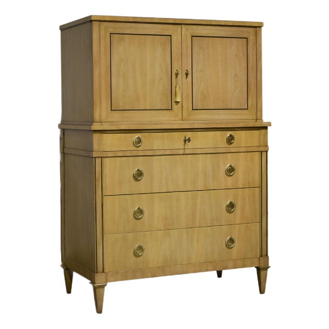 Mid Century Directoire Style Highboy Dresser by John Widdicomb For Sale