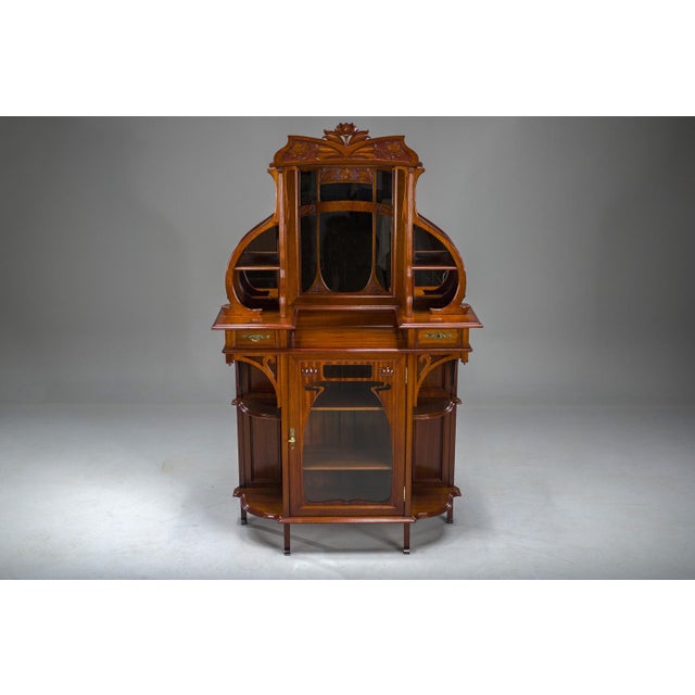 Art Nouveau Cabinet with Mirror, 1890s For Sale - Image 16 of 18