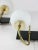 Mid-Century Brass & Opaline Sconces, Set of 2 For Sale - Image 10 of 14