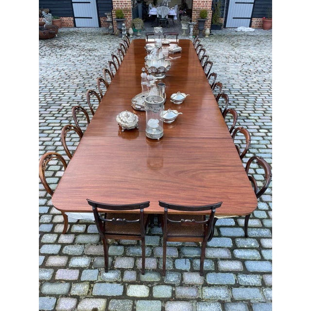 Wood George III 28-Seater Mahogany Dining Table, 1800s For Sale - Image 7 of 18