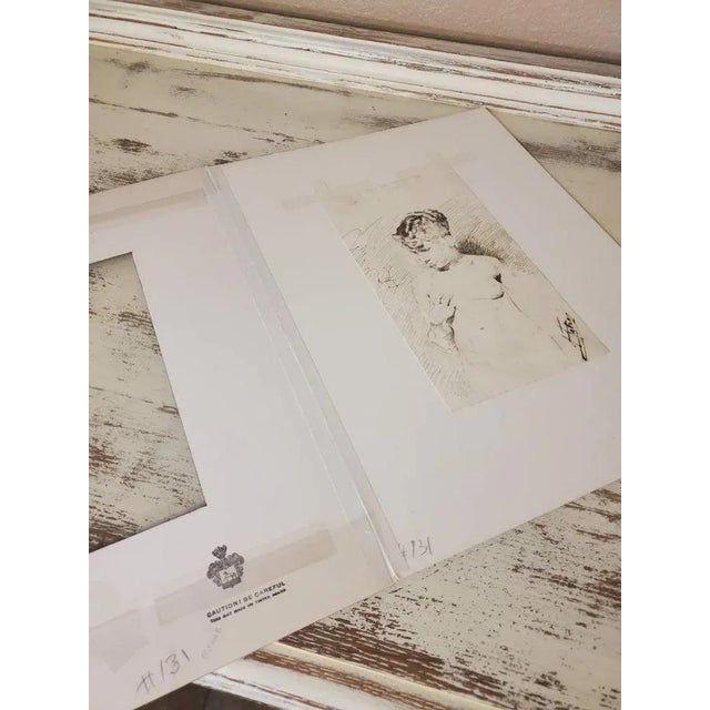 19th Century Italian School Antonio Maria Fabres Y Costa Drawing on Paper For Sale - Image 5 of 8