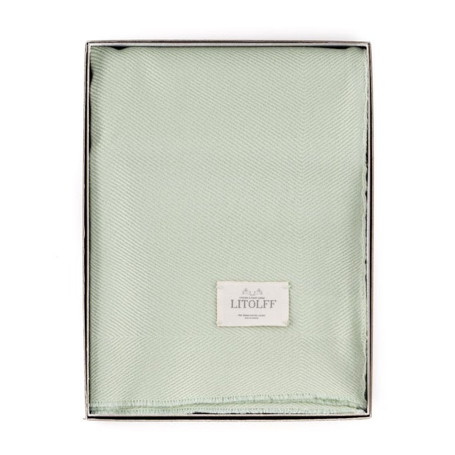 Handwoven Blanket in Off White by Litolff, Germany For Sale - Image 10 of 16