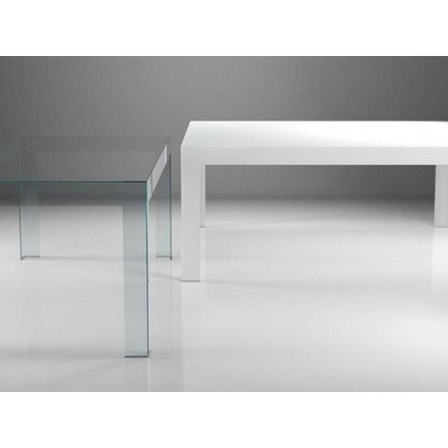 Italian Clear Glass Dining Table by Dimore Di Lucia Valzelli For Sale - Image 4 of 7