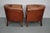 Animal Skin Vintage Dutch Cognac Colored Leather Club Chairs, 1970s, Set of 2 For Sale - Image 7 of 16