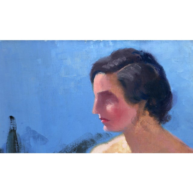 Seated Nude Jalal Gharbi 1970 Oil on Canvas 30 x 24 in. (76.2 x 60.96 cm) An oil painting of seated nude by Jalal Gharbi...