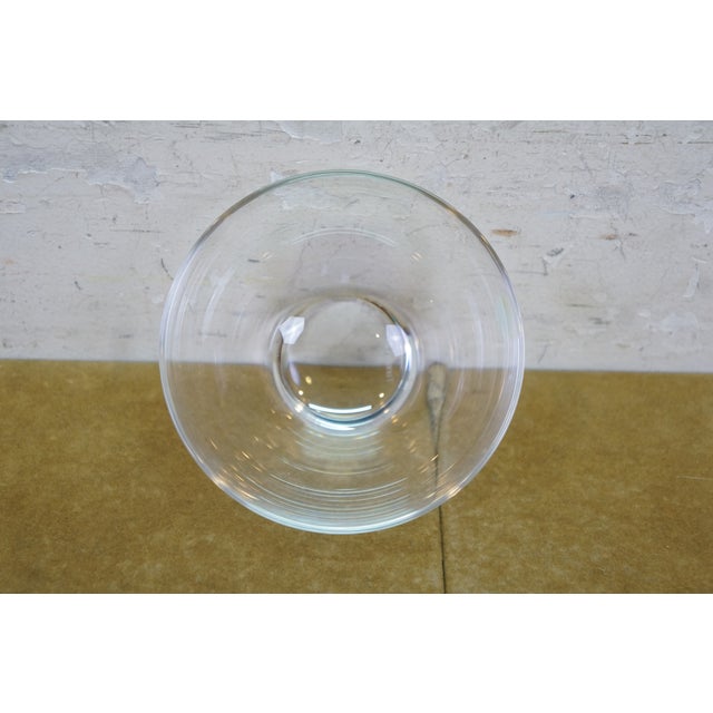 Late 20th Century Modern Tiffany & Co. Clear Crystal Harmony Centerpiece Serving Bowl With Original Box For Sale - Image 11 of 12