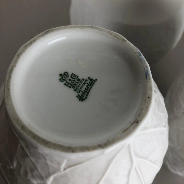 German Porcelain Op Art Leaf Vases by Heinrich Selb, 1970s, Set of 3 For Sale - Image 13 of 17