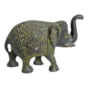 Vintage Bronze Jaipur Elephant Figure