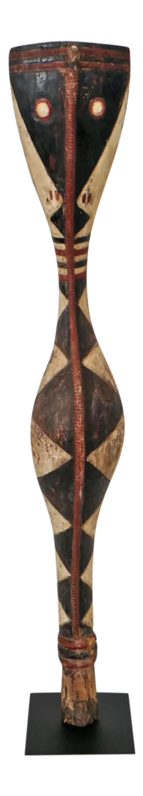 Antique Old Baga Tribal Serpent Post Sculpture Guinea