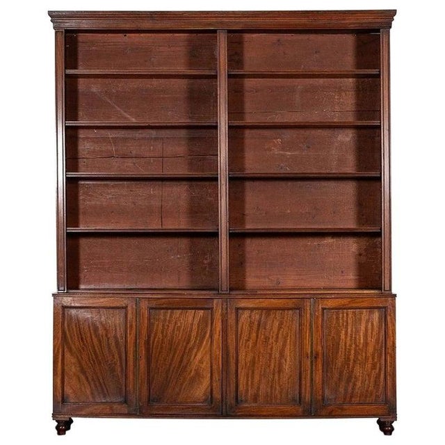 Large Antique English Mahogany Bookcase, 1870 For Sale - Image 18 of 18