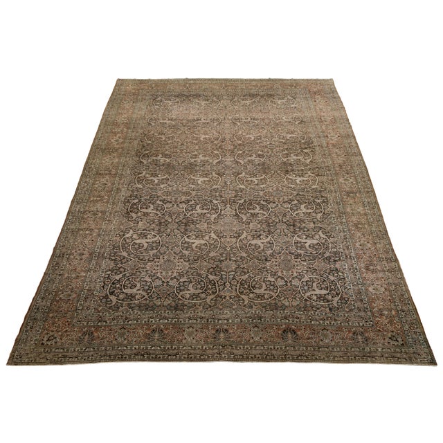 Coffee Antique Bakhtiari Rug With Intricate All-Over Scroll & Medallion Pattern For Sale - Image 8 of 12