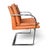 Modern Vintage Chrome-Finish Steel Cantilever Lounge Chair in Orange Vinyl For Sale - Image 3 of 9