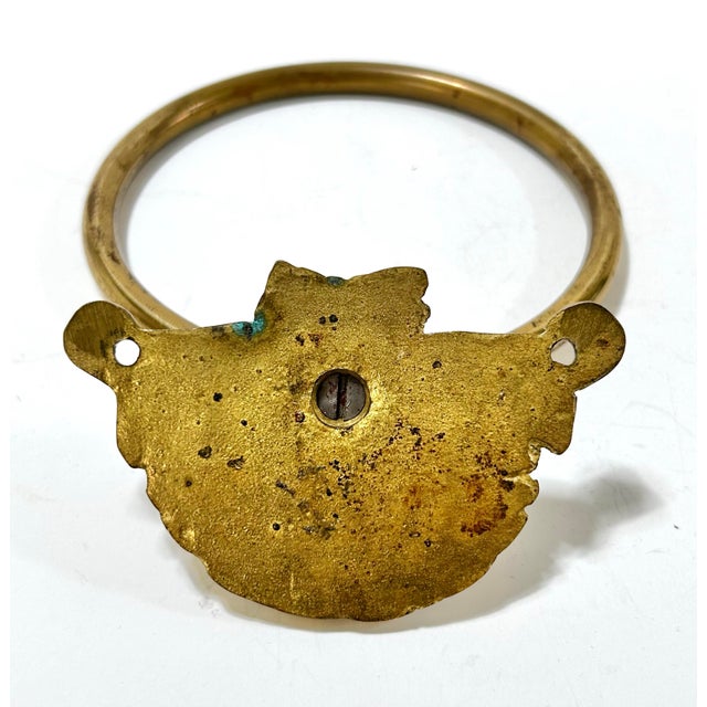 Mid Century Brass Seashell Clamshell Towel Rings For Sale In Louisville - Image 6 of 6