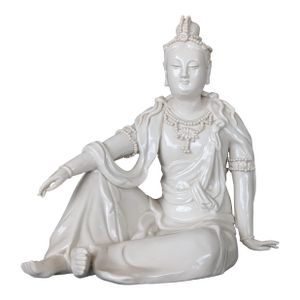 Vintage Guan Yin Figurine in Porcelain Numbered