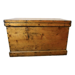 Victorian Darkened Pine Carpenters Box For Sale