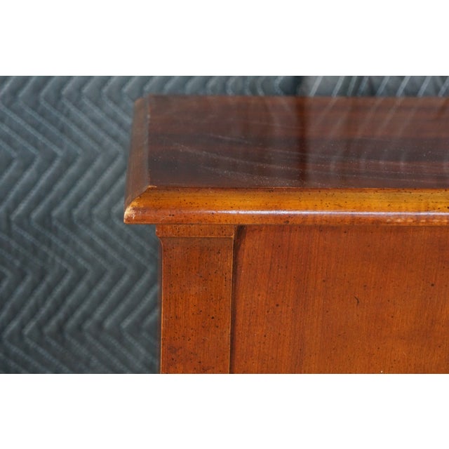 Mid Century Mersman Cherry Queen Anne Shell Carved Lowboy Chest Console Table For Sale - Image 18 of 18