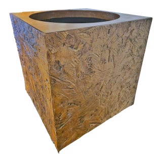 Rare Early ’70s Bronze Abstract Planter Box by McCarroll & Gillespe for Forms+surfaces For Sale