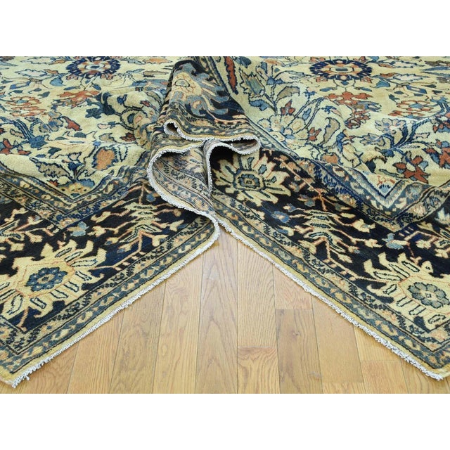 Persian 1920s Persian Lilahan Ivory Handmade Floral Design Rug For Sale - Image 3 of 13