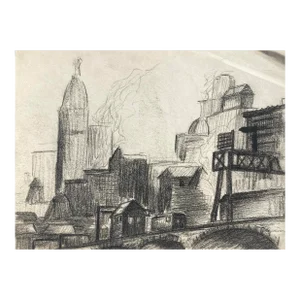 1940 Frank Wallace Center City Philadelphia Drawing