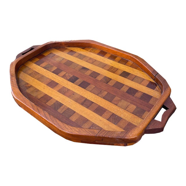 1960s Folk-Art Style Drink Tray. For Sale