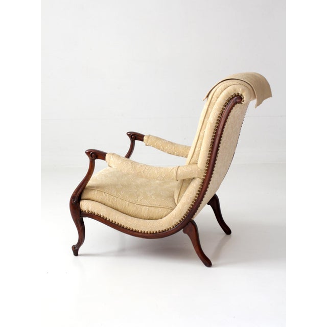 French Provincial Vintage French Provincial Upholstered Lounge Chair For Sale - Image 3 of 18