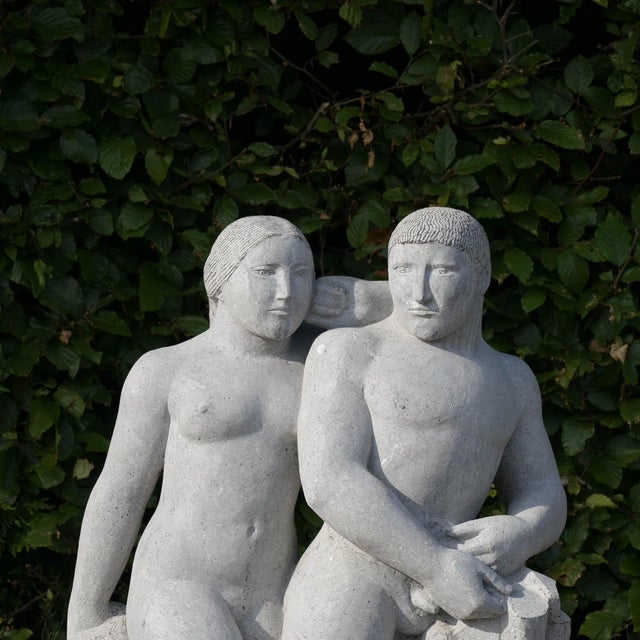 Blue Stone Statue by Jan Keustermans, 1990s For Sale - Image 6 of 18