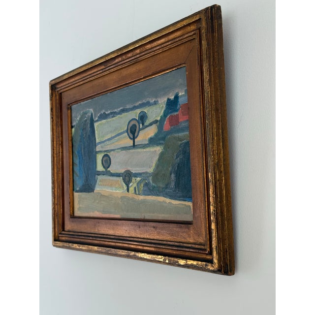 Abstract 1940s Modernist Abstract Landscape For Sale - Image 3 of 10