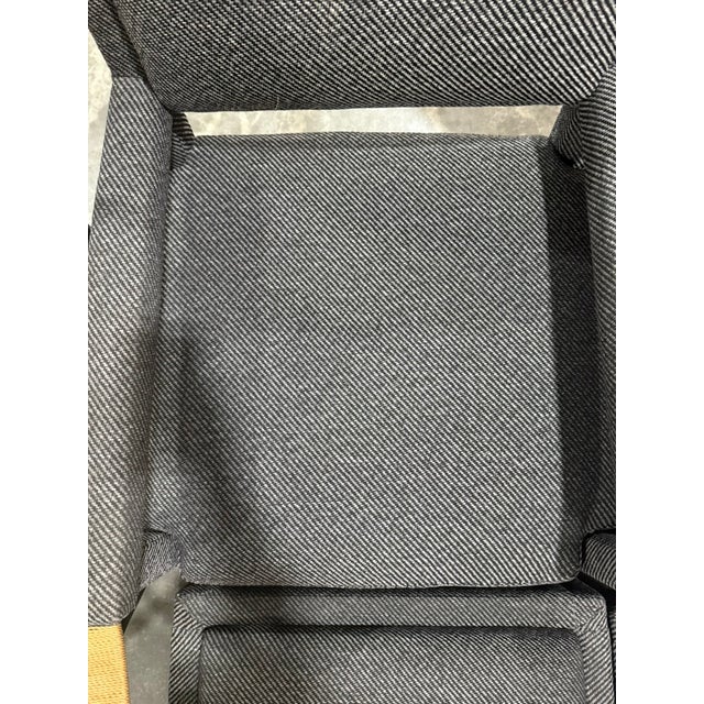 1960s Vintage Parsons-Style Matching Chairs & Ottomans Newly Upholstered - 2 Sets For Sale - Image 9 of 16