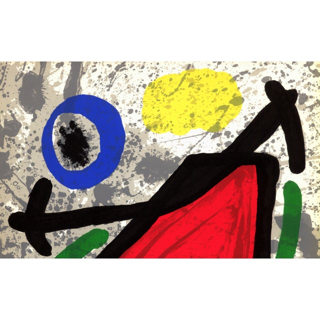 Original untitled lithograph by Joan Miró printed by Arte and published in 1970 by Maeght Éditeur for Derrière Le Miroir....