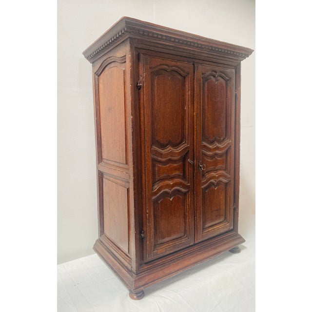 Brown Antique Carved Oak Master Cabinet, 1800s For Sale - Image 8 of 12