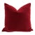 Plush Red Down Filled Mohair Pillow For Sale