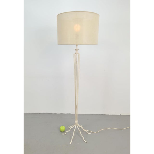 20th Century French Wrought Iron Floor Lamp, 1930, in Very Good conditions. Designed 1920 to 1949 European Plug (up to...
