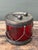 French Vintage Glass Drum Lidded Jar For Sale - Image 3 of 12
