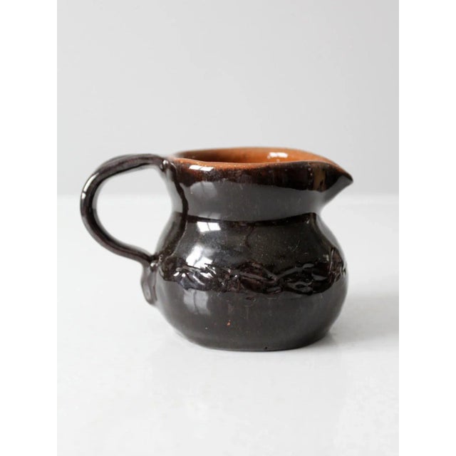 Contemporary Vintage Studio Pottery Creamer Pitcher For Sale - Image 3 of 13