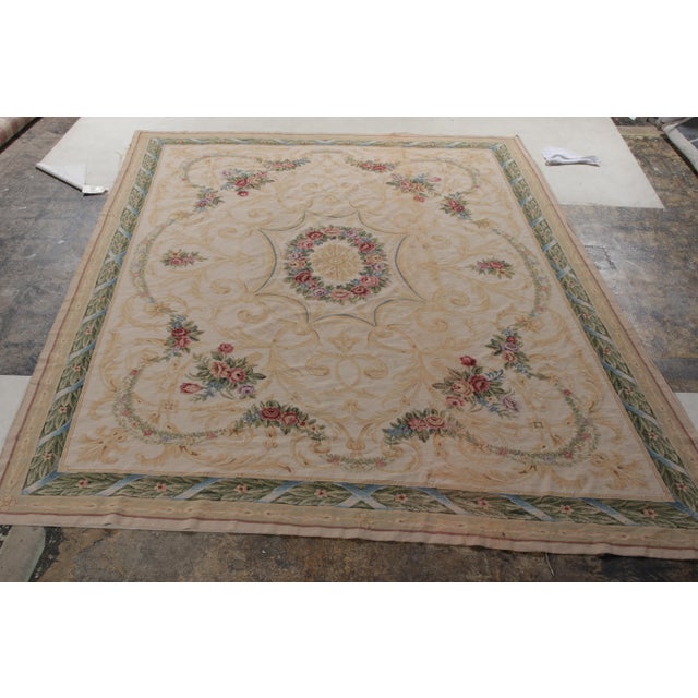 This 9x10 needlepoint rug is an exciting new unveiling from the European rug collection by Rug & Kilim—among the earliest...