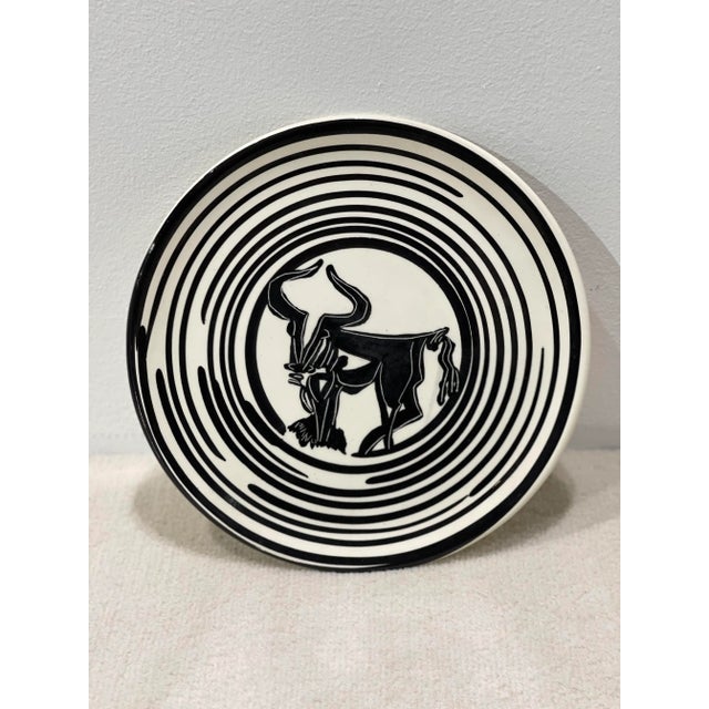 1990s 1990s Porcelain Vallauris Plate Signed Piano For Sale - Image 5 of 5