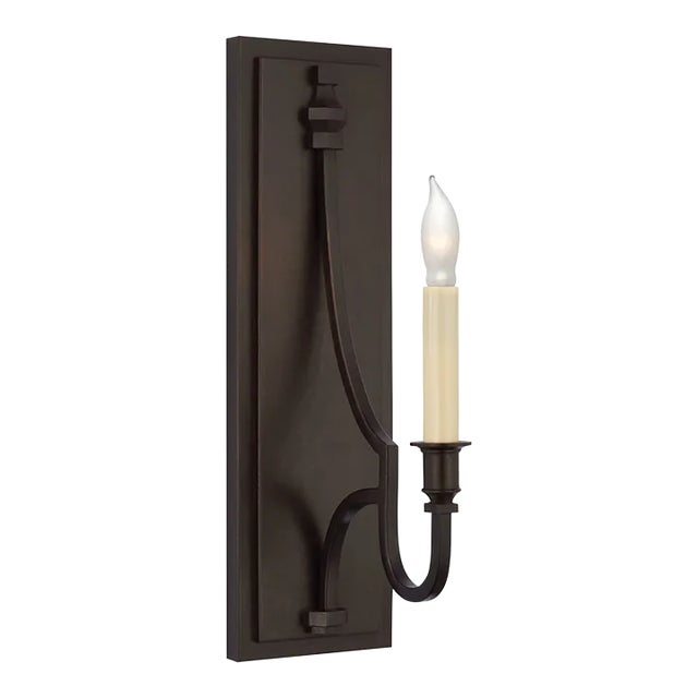 Chapman & Myers for Visual Comfort Signature Mykonos Medium Sconce in Aged Iron For Sale