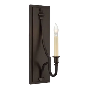 Chapman & Myers for Visual Comfort Signature Mykonos Medium Sconce in Aged Iron