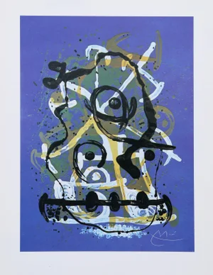 Chevauchee Bleu (Horse Ride Blue), Joan Miro Lithograph