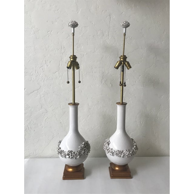 1960s Sculptural Italian Ceramic Lamps - a Pair For Sale - Image 12 of 12