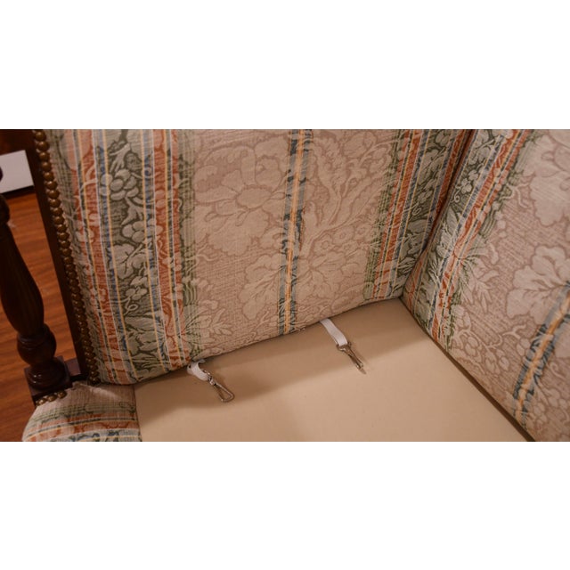 1920 Hickory Chair Sheraton Style Mahogany Spring-Seat Pair of Loveseats For Sale - Image 17 of 18