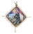 20ct Gold Antique Spanish Colonial Religious Enamel Pendant With Natural Pearls For Sale